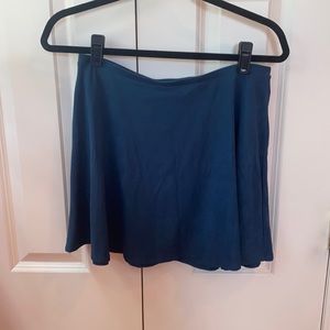 Teal faux suede skirt